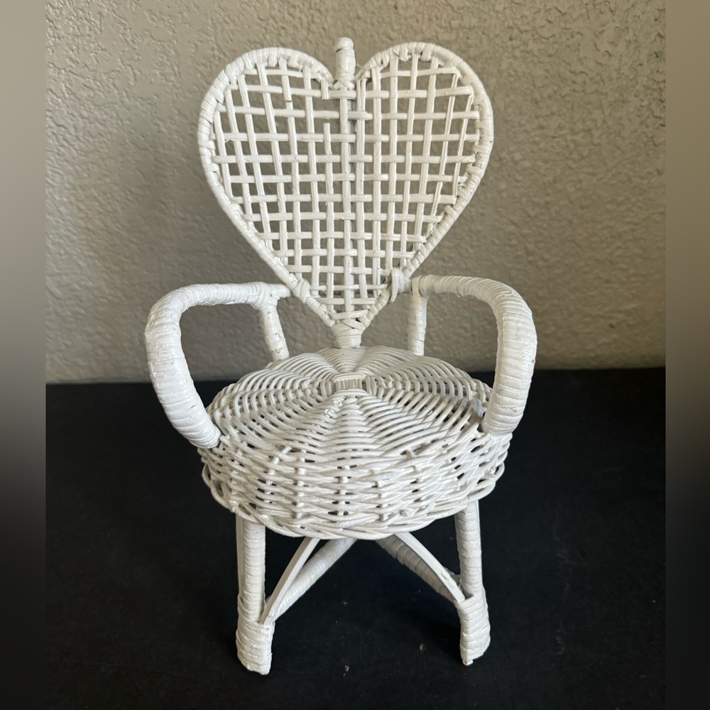 decorative wicker chair plant stand doll accessory miniature furniture